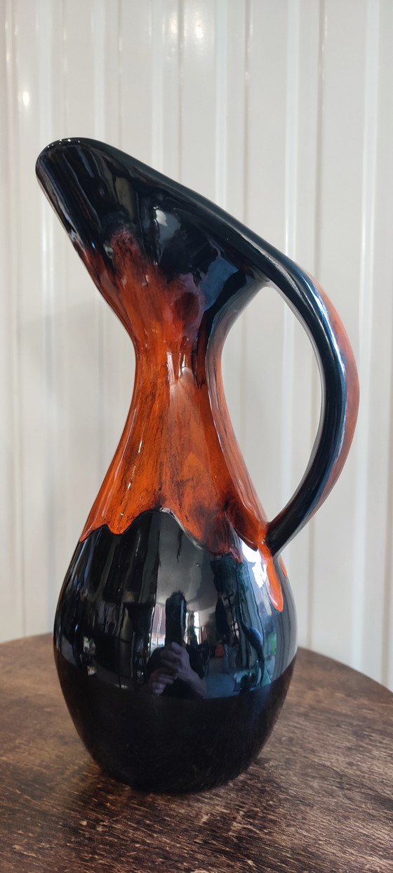 Image 1 of Flamed ceramic vase or pitcher Vallauris 1960