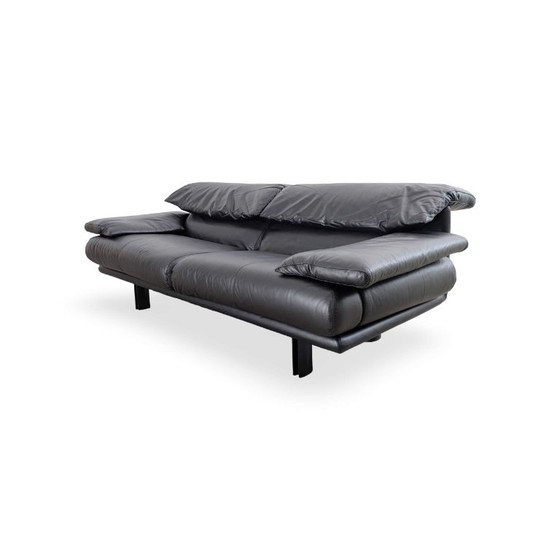 Set di 2 Poltrone Vintage Tessuto Chiaro Vamo Møbelfabrik, B&B Italia, Divani 2 posti, polished steel, Pelle (foto 4 di 10)