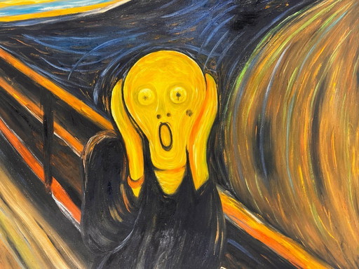 Edvard Munch – The Scream - Hand-painted interpretation | Oil on canvas (rolled up)