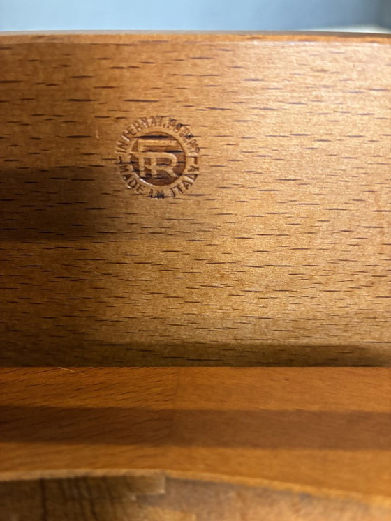 Fratelli Reguitti valet stand, beech, brass and vinyl, 1950s, Coat racks, Wood, Brown (photo 8 of 8)