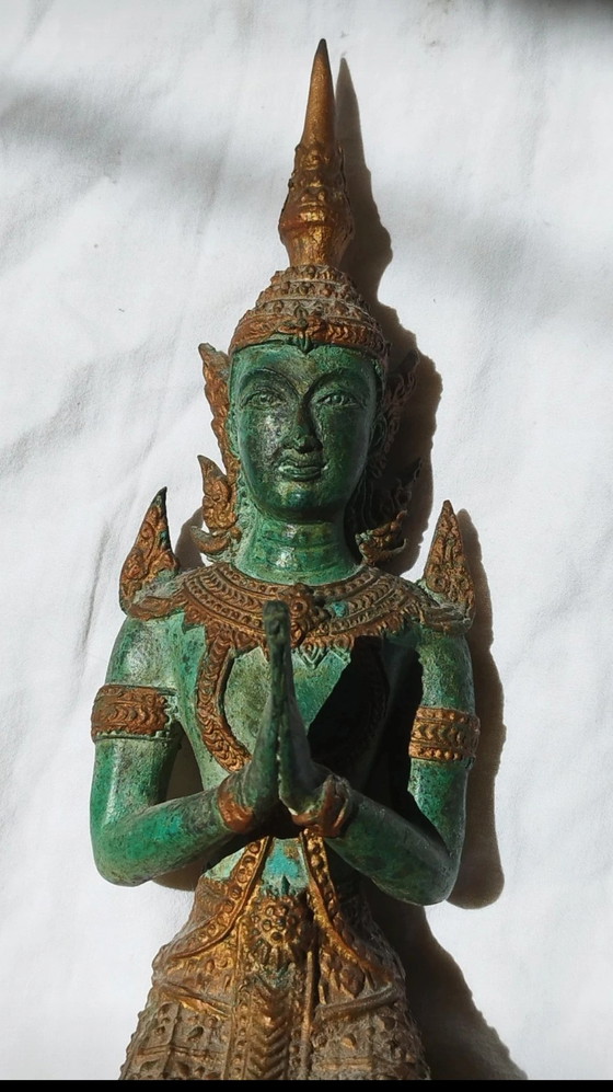 Image 1 of Ancient Theppanom (Temple Guardian), bronze, Thailand