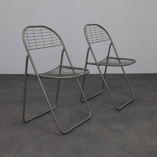 Pair of ÅLAND Folding Chairs by Niels Gammelgaard for Ikea, 1980s