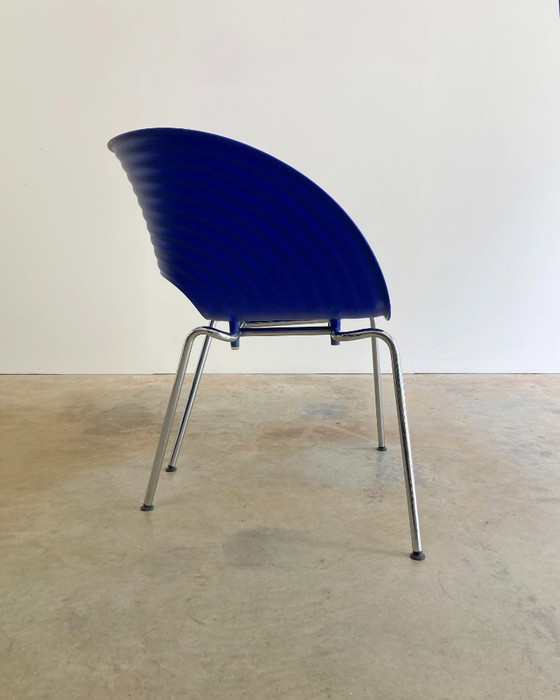 4x Vitra Tom Vac Stuhl blau von Ron Arad – Esszimmerstühle, Metal, Plastic, Modern (photo 3 of 12)