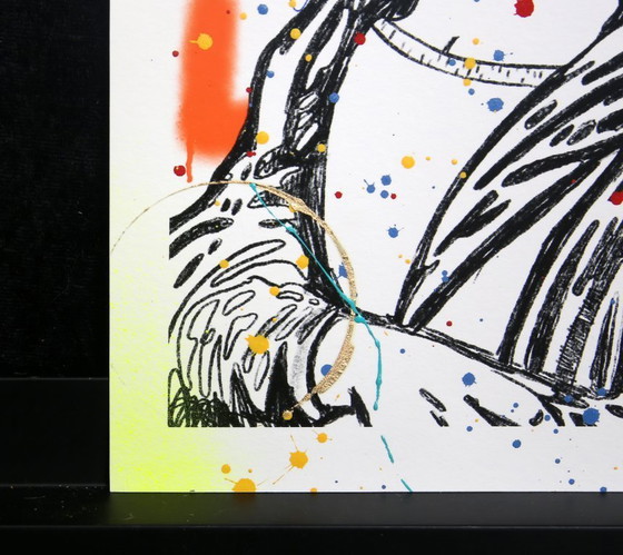 Image 1 of JISBAR (Jean-Baptiste Launay) - Monna Lisa - ritoccato a mano, firmato a mano