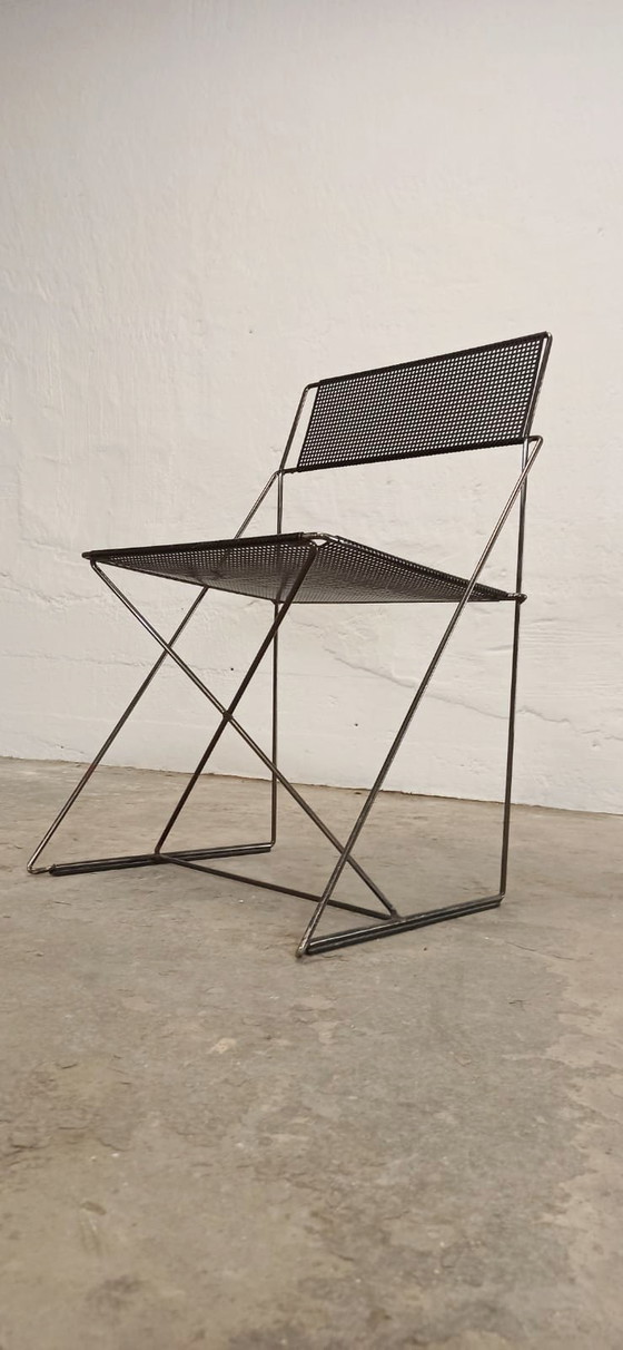 Image 1 of Niels Jørgen Haugesen X Line perforated metal chair 