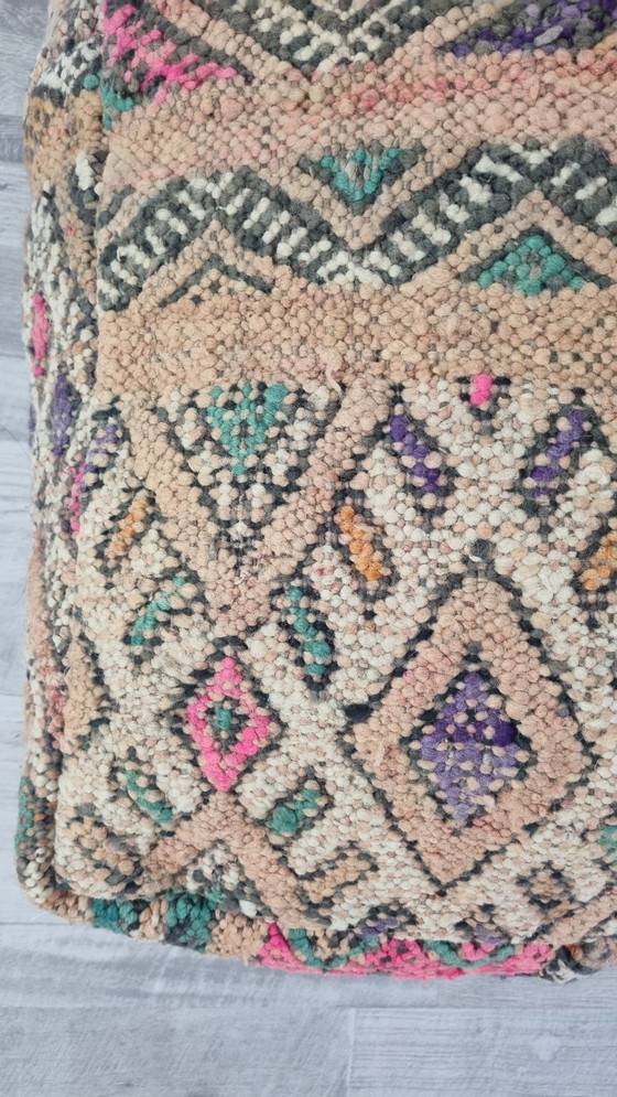 Image 1 of Pouf berbère vintage, coussin de siège marocain, coussin de sol