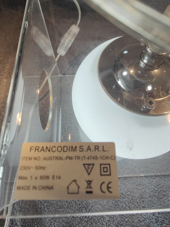 Image 1 of Francodim vintage design lamp - Austral PM-TR plexiglass