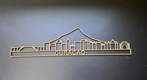 Skyline Curaçao – wanddecoratie, Wood (photo 2 of 5)
