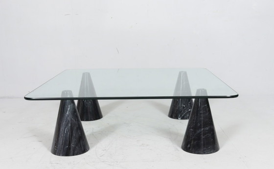 Image 1 of  Coffee Table/Table basse, marbre dans le style de Massimo Vignelli, Italie, années 1980