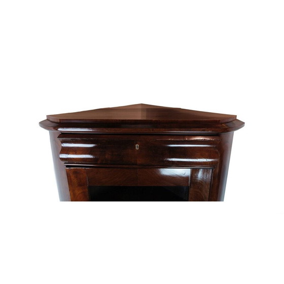 Image 1 of Vintage corner cabinet with mahogany shelves, 1840