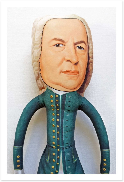 Bach-cadeau | Johann Sebastian Bach | Componist kunstpop | Klassieke muziekdecoratie | Cadeau voor muziekleraar