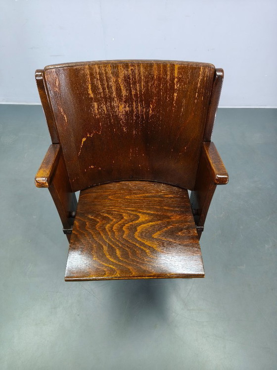 Image 1 of 1940s Thonet Style Cinema Chair, Beech Wood Folding Seat