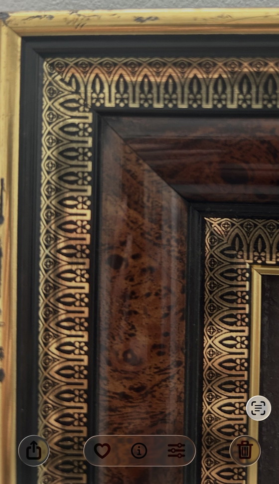 Large Antique Portrait Oil Painting Burl Wood Frame 91x71 – Paintings & Drawings, Canvas (photo 5 of 5)