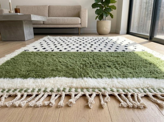 Image 1 of Alfombra bereber marroquí decorada, 250 cm x 150 cm.