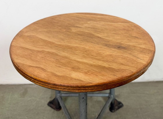Image 1 of Grey Industrial Workshop Stool, 1960s