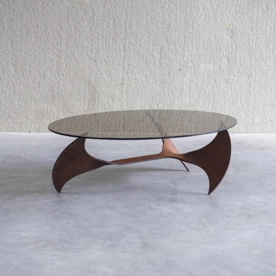 Propeller Oval Coffee Table by Knut Hesterberg for Ronald Schmitt – Metal, Glass (photo 2 of 14)