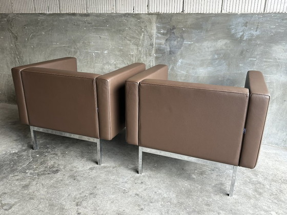 Artifort 070 Fauteuil, Kho Liang Ie, Bruin Leer, Chroom Onderstel – Leather (photo 5 of 9)