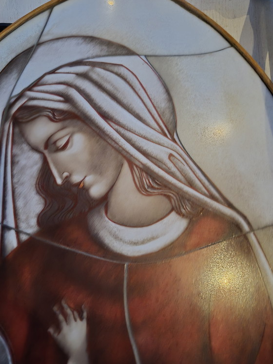 Image 1 of Religiöse Opalin-Ikone der Maria mit dem Jesuskind, Van Paridon-Brüder