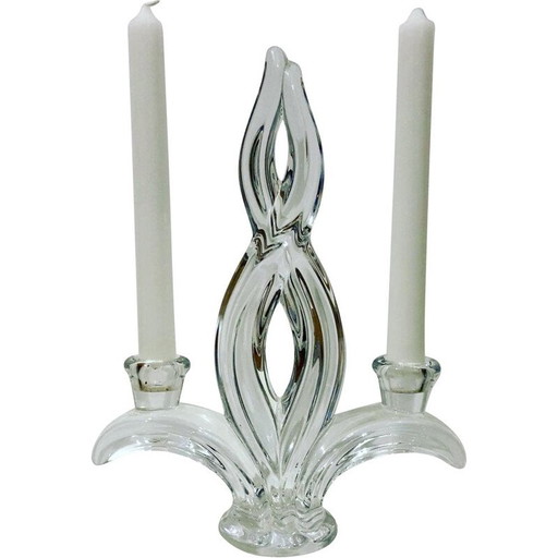 Candelabro de válvula de cristal vintage