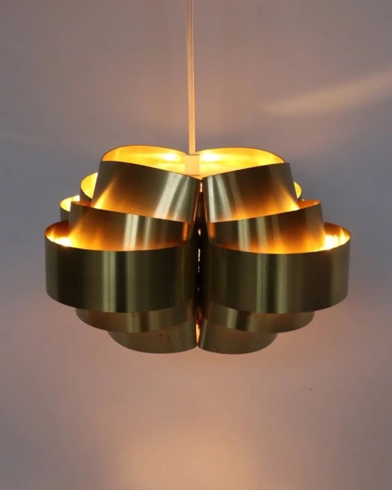 Image 1 of Vintage brass bowl lamp pendant lamp Danish design unique