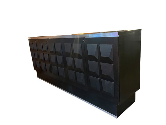 Image 1 of Credenza brutalista nera
