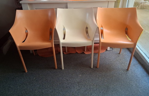 3 Kartell Dr No Stühle von Philippe Starck, in sehr gutem Zustand