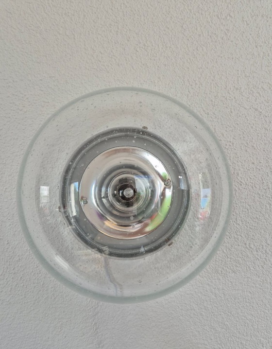 Image 1 of Glashütte Limburg 2921 Bubble-Glass Wall Lamp, E27, Ø 29 cm, Halo Effect Vintage.