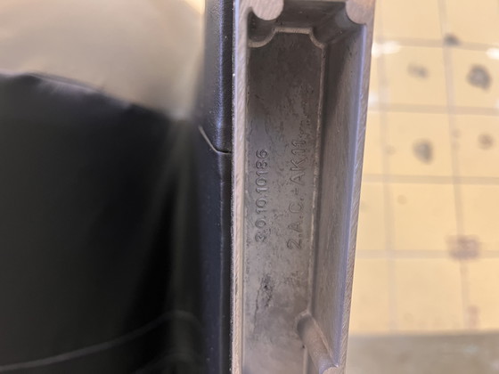 Image 1 of Vintage black leather Alky Chair by Giancarlo Piretti