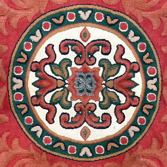 Image 1 of Red vintage oval rug