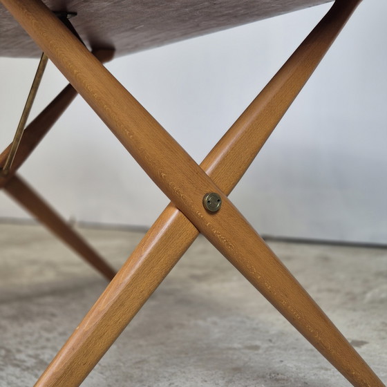 Image 1 of Hans Wegner, AT-303 Sawbuck Vintage Jaren 50 Deense Eettafel