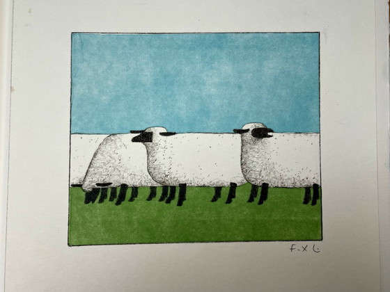 Image 1 of François-Xavier Lalanne, Sheeps (Les Moutons), zeldzame originele druk, 2004