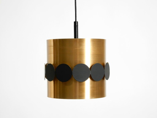Originele hanglamp uit de jaren 60 in Space Age-stijl van Doria, gemaakt van geanodiseerd koperkleurig (photo 2 of 19)