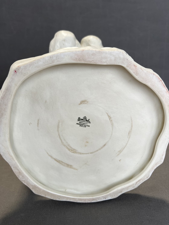 Image 1 of Fritz Klimsch for Rosenthal, Porcelain Sculpture of a Crouching Woman, Signed, Circa 1940