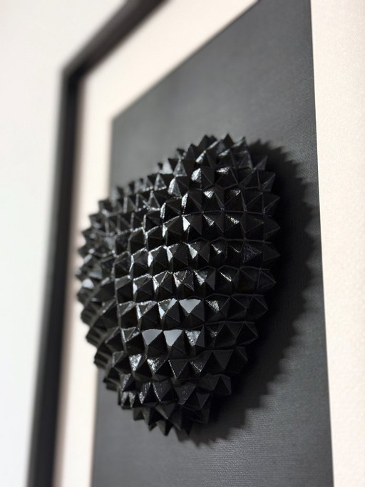 Obsidianherz - Wandkunst