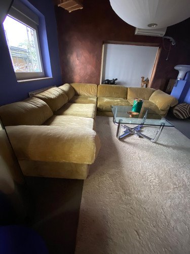 Neue Wiener Werkstätten 70s Lounge Sofa in Green Velour Sectional – Couches (photo 3 of 38)