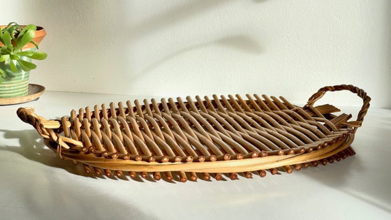 Vintage rattan serving tray – Table accessories (photo 3 of 21)