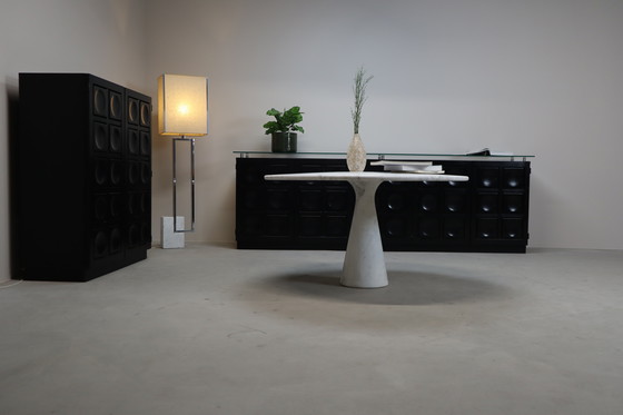 Image 1 of Angelo Mangiarotti ‘M1’ Dining Table in Solid Carrara Marble