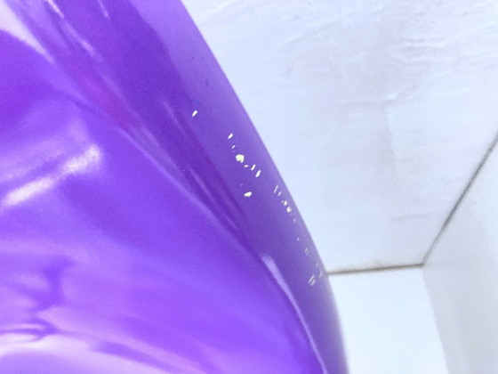Image 1 of 2 Verner Panton Chairs Classic purple lacquered plastic Vitra signed 90s