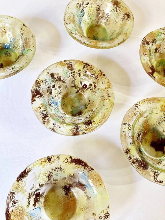 Image 1 of Salatschüssel und 6 handgefertigte Glasschüsseln