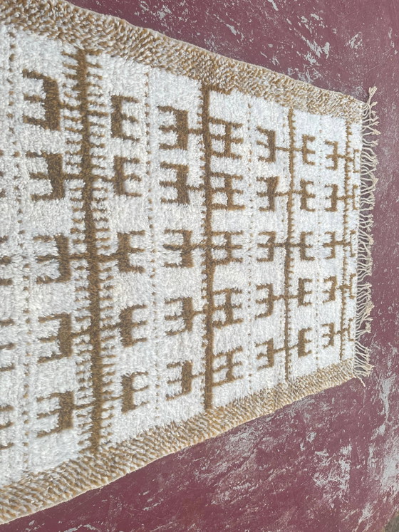 Tappeto berbero marocchino crema e cammello 250x200 cm – motivi geometrici – Tappeti, Lana, Cotone, Bohemian (photo 2 of 10)