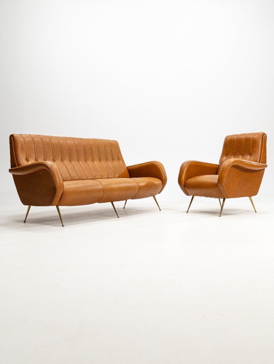 Image 1 of Italienischer Sessel im Stil von „Lady“ von Marco Zanuso für Arflex, 1950er Jahre