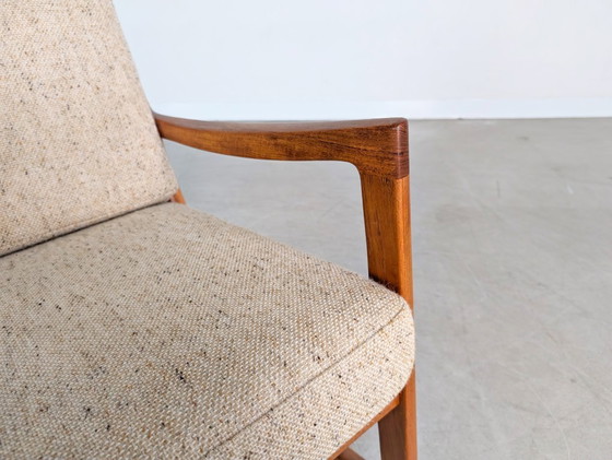 Image 1 of Sedia a dondolo France & Søn Senator Ole Wanscher in teak della metà del secolo