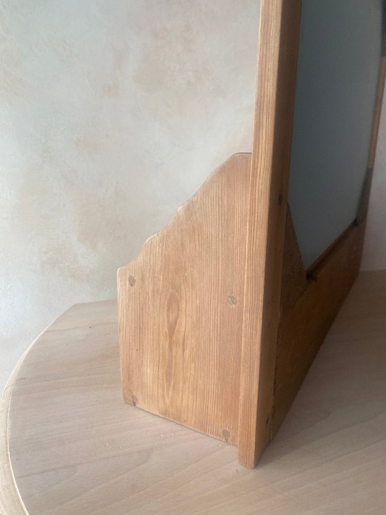 Image 1 of Estantería de pared antigua con espejo y 3 cajones - estilo tocador