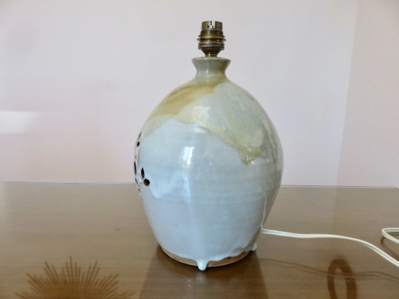 Pierced Ceramic Lamp with Double Lighting, Monogrammed and Dated, France – Table lamps (photo 14 of 22)