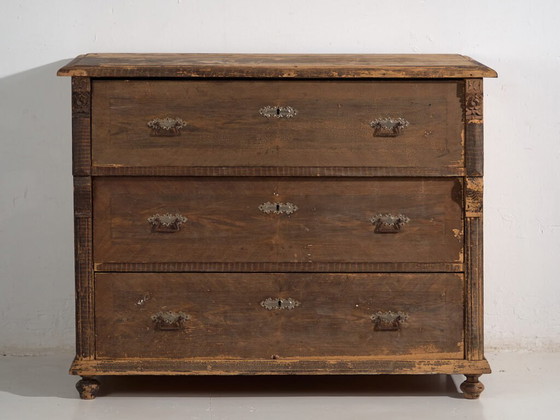 Antique chest of drawers with dark patina (c.1920) #43 (photo 21 of 40)