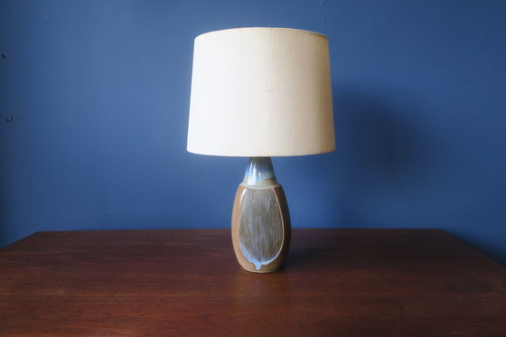 Image 1 of Ceramic Table Lamp with Original Shade by Michael Andersen & Son, Denmark 1960s