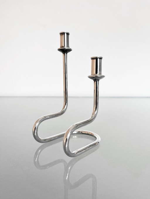 chandelier vintage Maestri Italy plaqué argent