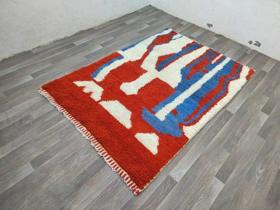 Tappeto marocchino bianco sporco con motivi colorati, 200cm x 300cm – Tappeti, Wool, Bohemian (photo 3 of 12)