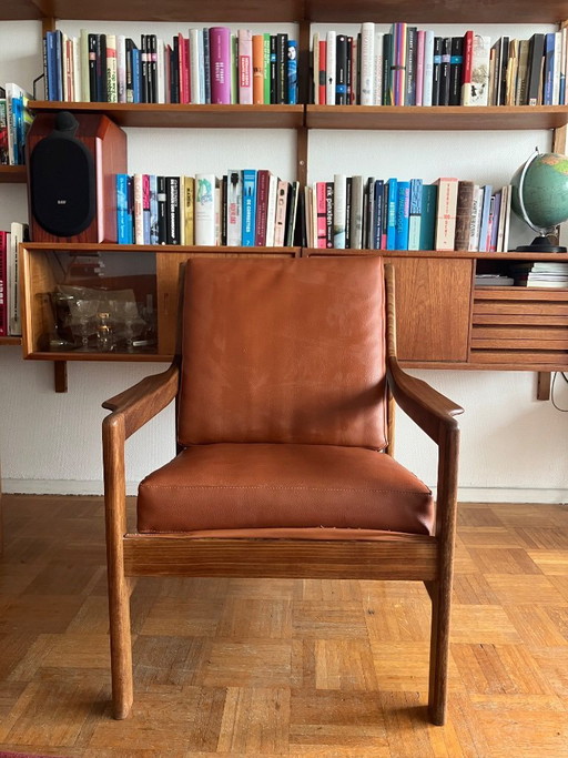 2 Scandinavische Vintage Designfauteuils|Teak & Leder|60-‘70 – Leather, Metal (photo 2 of 12)