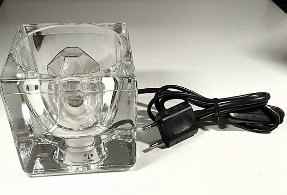 Image 1 of (W018) Unique vintage Putzler crystal glass table lamp – pure design icon!